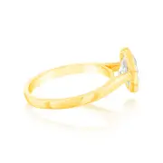 Luminesce Lab Grown 14ct Yellow Gold 1.5Carat Oval Cut Diamond Ring in Bezel Set, P