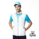 【Lynx Golf】男款涼爽透氣彩色織帶山貓織標拉鍊口袋無袖背心-白色