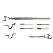 Stainless Steel Wire Cable Rope Balustrade Kit DIY Jaw/Swage Turnbuckles Rivets