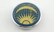 VW FLAT 4 BANJO STEERING WHEEL PORSCHE 356 VDM ACCESSORY SUN & MOON HORN BUTTON