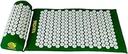 Massage Cushion 73X42cm Acupuncture Long Massage Cushion Neck Back Feet Massager Relieve Stress Pain Yoga Acupressure Mat and Pillow Set Massage Chair Cushion (Size : Green)