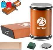 Professional Rolling Knife Sharpener Kit, Beech Wood Base, 3 Stage Sharpening