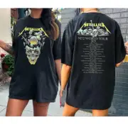 Vintage Metallica World Tour T-shirt, Rock Tee Gift for Woman and Man Oversized
