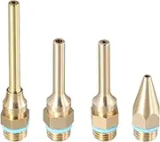 4-Pack Hot Glue Gun Nozzle Set - Copper Tips for DIY, Crafts & Repairs, 2.0 x 32 mm, 2.0 x 50 mm, 3.0 x 50 mm, 2.0 x 70 mm Nozzles - for Crafters & Professionals