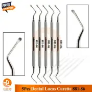 Lucas Bone Curettes #86 5Pcs Spoon Shape Blade Surgical Dental Lab Instruments