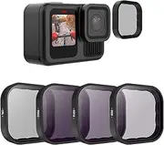 [TELESIN] ND Filter Set 4 Pack Lens Filter CPL ND8 ND16 ND32 Compatible for GoPro Hero 13, Neutral Density Camera Lens Filter Lens Protector Multi Coated HD Optical Glass for GoPro 13 Len Accessories