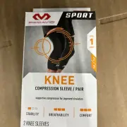 Mcdavid Sport Compression Knee Sleeves. Sz S/M 2-Pack Level 1 Light. Price Drop