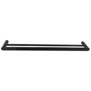 ACA Bathroom Double Towel Rack Towel Rail Black 800mm