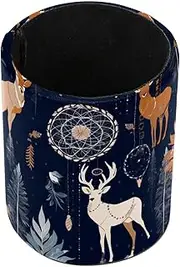 Pen Holder,Pen Organizer for Desk,Bohemia Feather Deer Dream Catcher,Office Desk Accessories