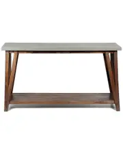 Alaterre Brookside 52inW Wood with Concrete-Coating Console/Media Table