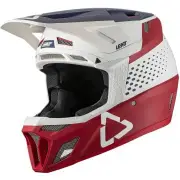 MTB 8.0 Composite Red White Blue Downhill Helmet