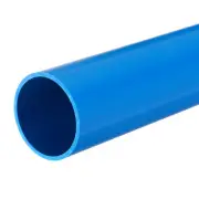 PVC Rigid Round Pipe 45.2mm ID 50mm OD 20cm Length Blue High Impact