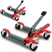 T-REX 1180kg Set of 2 Vehicle Positioning Jacks, Mechanical Ratcheting Foot