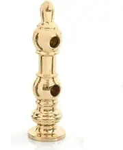 [VAN DYKE'S RESTORERS] Solid Brass Gallery Spindles for Furniture Accents (Single Post or Double Post) Double Post - End, Brass