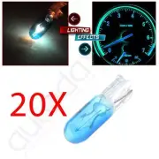20x Blue 70 73 74 85 T5 Dashboard Indicator Incandescent Mini-Wedge Bulb Lights