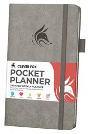 Pocket Planner Weekly – Undated Monthly Goal Pocket size (10 x 17.5cm) Gray