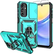 for Galaxy A15 5G Phone Case,Samsung Galaxy A15 5G Case,with Screen Protectors and Camera Cover,[Military Grade] 16ft.Drop Tested Cover with Magnetic Kickstand Protective Case for Galaxy A15 5G, Mint