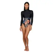 Oneill Bahia Lycra Long Sleeve BZ Springsuit Womens in Vintage Aloha - Size -
