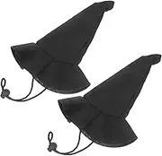 WEKAMOS 2pcs Witch Hat for Pets Dolls Soft Nonwoven Spooky Accessory for Halloween Parties Festive Displays and Creative Decorations Charming Wizard Style