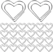 100pcs Heart Shaped Paper Clips - Love Heart Bookmark Small Metal Journaling Clamps for Document Note Sorting, Wedding Decoration, Photo