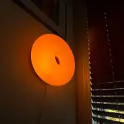 IKEA VARMBLIXT Orange Glass Donut Table/Wall Lamp
