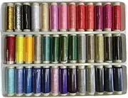 ZXUY 39 Assorted Color 200 Yards Per Unit Polyester Sewing Thread Spool Set