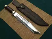 HANDMADE D2 TOOL STEEL HUNTING FIXED BLADE OUTDOOR BOWIE, CAMPING SURVIVAL BOWIE
