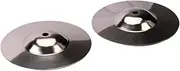 HONITANO 2pcs Silver Drum Cymbals for Beginners Crash Cymbal for Percussion Instruments High Hardness and Melodious Sound for Practice and Music Education