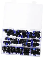 42pcs Pneumatic Push to Connect Fittings Quick Release Air Hose Connectors Construction for Easy Disconnection Pneumatic Pipelines