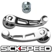 2 BILLET ALUMINUM WINDOW CRANK HANDLE WINDER FITS HONDA CIVIC/DEL SOL CHROME (for: Honda)