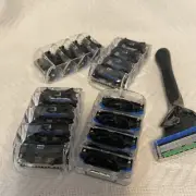 17 Gillette Fusion /ProGlide Plus Razor Blades 4 Blds Per Crt + 1 Handle &Blade