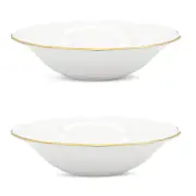 Twig New York Amelie Brushed Gold 9 Soup Pasta Bowl, Set of 2