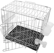 ibasenice Pigeon Cage with Removable Tray Compact Folding Bird Feeder for Parrot Training Secure Locking System Easy Maintenance Portable Design for Breeding and Travel