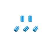 5 Pcs M3x8mm Round Aluminum Standoff Column Spacer Female Aqua Blue for DIY