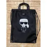 全新 現貨 正品 精品包 卡爾 KARL LAGERFELD K/IKONIK 老佛爺大型厚磅尼龍束口後背包