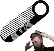 Xatteua Mustache Comb, Fine Tooth Mustache Brush, Portable Ergonomic Shaping Tool, Double-Purpose Hair Detailing Brush for Men Birthday Holiday