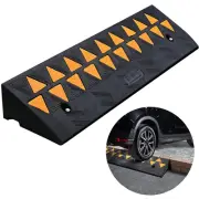 Rubber Curb Ramp, 3.7" Rise Height Sidewalk Threshold Ramp, 10" Width 39.4" Leng