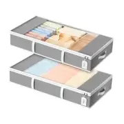 Under Bed Storage Containers, 54L Closet Organizers and Storage Medium Grey