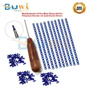Maxillofacial 10 Pcs Mini Plates 80 Pcs Titanium Screws 1.5 And Screw Driver