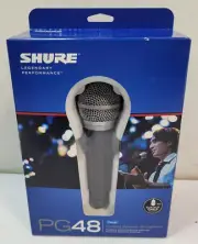 Shure PG48-XLR Dynamic Microphone - New Sealed