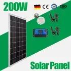 200W 12V Solar Panel Kit Generator Camping Power Battery Charger Mono Regulator