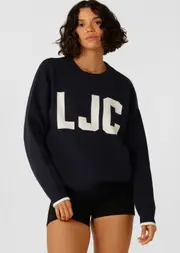 [Lorna Jane] LJC Classic Knit Jumper in Blue, Size - Medium M Navy