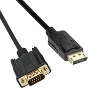 T Tersely DisplayPort to VGA Cable, 6ft / 1.8M Gold Plated Standard DP to VGA Male to Male Cable 1080p Cord for Computer Monitor