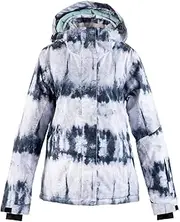 [MOUS ONE] Women's Mountain Waterproof Ski Jacket Winter Windproof Warm Snowboarding Snow Coat Raincoat with Hood