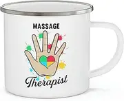 Teegarb Letter Blanket Novelty Vintage Reflexology Shiatsu Rubbing Relaxation Lover Hilarious Remedial Medicine Devotee Physiotherapy Enamel Camping Mug 12oz