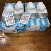 NATIVE Margot Bling SILVER Girls Slip On Ballet Shoes 4T & 5T US 20 EUR Lot