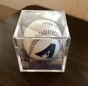 Arizona Diamondbacks Logo Baseball w/ 1999 vs San Francisco Giants Ticket Stub
