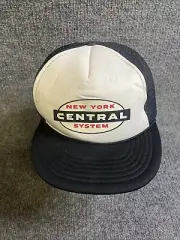 Vintage New York Central System Cap Hat Mesh Back Rope Trucker SnapBack 90’s