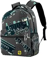 [Generic] Retro Train(1) Backpack Students Shoulder Bags Travel Bag College School Tote Backpacks for Women Men Kids Teen Girls Boys