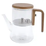 HG 760ml Magnetic Glass Teapot Water Separation Clear Teapot With Strainer Anti